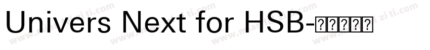 Univers Next for HSB字体转换